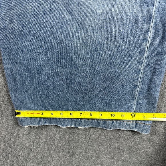 C/E By Current Elliott Extra Wide Leg Jeans Mid Wash Distressed Size 30x27 #1388 - Picture 7 of 11
